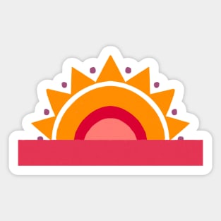 Retro sunset Sticker